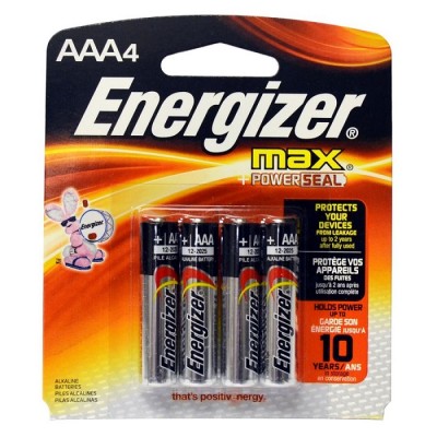Piles AAA Alcaline Energizer Max Power Seal (paquet de 4)